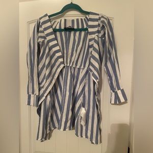 Reformation Long Sleeve - Blue & White Stripes